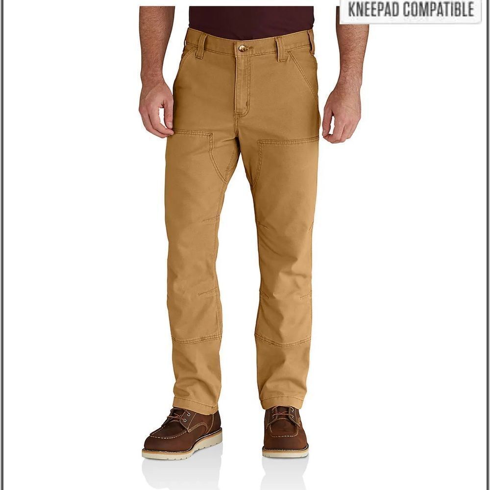 Carhartt Men's Relaxed Straight Rigby Double-front Dungaree - hickory 38x30